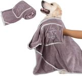 KinHwa Microfiber Dog Towel Extra Absorbent Large 30inch x 50inch Quick Drying and Soft Washable Pet Bath Towel for All Dogs and Cats Purple