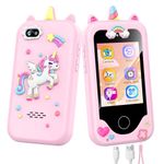 Kids Smart Phone for Girls, Christmas Birthday Gifts for Girls Age 3-10,Kids Toys Cell Phone, Toddler Learning Play Toy Phone with Dual Camera, Game, Music Player