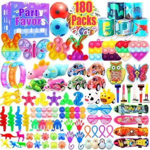 Wuridiwa 180 Party Favors for Kids, Fidget Toys Bulk, Treasure Box Toys for Classroom Prizes, Goodie Bag Stuffers Pinata Fillers, Carnival Birthday Stocking Stuffers for Boys Girls, Prize Box Toy