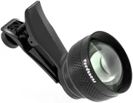 Veedzoens 60mm Telephoto Lens for iPhone Android Smartphone, Compatible with SmallRig NEEWER Phone Cage, with 17mm Thread Universal Phone Lens Clip and Black Portable Bag