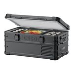 ICECO APL20 12V Refrigerator, 21 Quart Aluminum Portable Fridge Freezer, Car Fridge with SECOP Nano Compressor, Electric Cooler, -4℉~68℉, Powered by AC/DC or Solar, Refrigerator for Vehicles, Outdoor