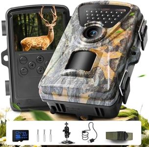 MAXDONE Wildlife Camera 4K 48MP Trail Camera, 850nm IR LEDs Night Vision Motion Activated Trail Cam IP66 Waterproof 0.2s Trigger Time Garden Camera with 32GB SD Card for Wildlife Monitoring