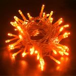 BOLWEO Orange Fairy Lights - 3M 30LED Halloween Lights Waterproof with Timer Function Battery Powered String Lights for Outdoor Indoor Christmas Tree Garden Party Window Pumpkin Decor