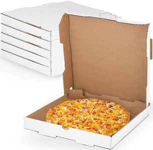 MT Products 18" x 18" x 2" White Pizza Boxes (50 Pack) - Jumbo Heavy-Duty B-Flute Corrugated Cardboard Pizza Box - Professional XL Packaging for New York Style Pizza & Party Platters - Made in USA