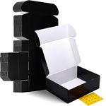 HORLIMER 12x9x4 inches Shipping Boxes Set of 20, Black Medium Corrugated Cardboard Gift Mailer Box