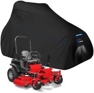 SIRUITON Zero Turn Mower Cover, Heavy Duty 600D Oxford Zero Turn Mower UV Dust Waterproof Protection Cover, Outdoor Garden Lawn Mower Tractor Covers Fits Up to 60" with Storage Bag