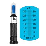 Brix Scale Refractometer 0-32% Range Sugar Type for Syrup, Jelly, Jam Low Volume and High Sugar Concentration Syrups Range with Brix Division With Calibration Fluid