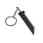 FF7 Remake Keychain - 3.9 inch Cloud Buster Sword Metal Key Chain Ring Men and Women