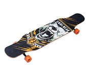IRIS Drop Through Long-Board - Maple Skateboard with Cool Bear Graphic Design - Complete Skateboard Cruiser for Cruising, Carving, Free-Style and Downhill, 42 Inch x 9.5 Inch (L*W)