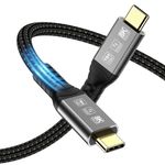 Angusplay USB4 Cable 1m, Thunderbolt 4 Cable 40Gbps, USB C 8K 60Hz Video / 100W Charging, Compatible with Thunderbolt 4/3, USB4/3, Type-C, for iPhone 15/15Plus/15Pro Max, Mac, eGPU, SSD