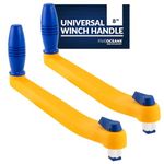 Five Oceans 8" Sailboat Winch Handle, 2-Pack Universal Floating Winch Handle, Lock-in Mechanism, Orange and Blue, Lightweight and Strong, Fiberglass Reinforced Plastic - FO86-M2