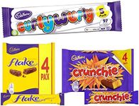 Cadbury Chocolates Variety Pack 4 Crunchie + 4 Flake + 4 curly wurly