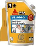 Sika - Patch Repair Mortar - Sika Mix & Go - Grey - For Domestic And Small Repairs - Easy To Prepare - For Concrete, Mortar Or Blockwork - 1.25 Kg