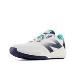 New Balance Men's MC996 Lightweight Tennis Shoe, White/Nb Navy/Cyber Jade, 9.5
