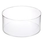 SUMNACON Acrylic Clear Cake Display Stand Fillable Cupcake Display Riser, 7.9 Inch Round Cylinder Cake Stand Holder Food Dessert Display Holder for Wedding Party Decoration Supplies