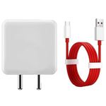 Kratos 65W Fast Charger Adapter & USB-A to Type C Cable Combo, Compatible with OnePlus, Realme, Xiaomi, Redmi, Oppo, Vivo & Other Smartphones, Type C Charger Supports Dash, Warp, Vooc,SuperVooc