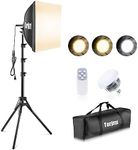 Torjim Softbox Photography Lighting Kit, 16'' x 16'' Professional Softbox Lighting Kit with 85W 3000-7500K LED Bulbs, Studio Lights for Photography/Video Recording/Live Streaming