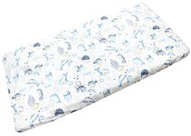 TupTam Baby Bed Crib Cot Fitted Sheets with Printed Designs, Sea Creatures Blue, 70 x 140 cm