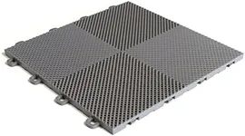 BlockTile B2US4630 Deck and Patio Flooring Interlocking Tiles Perforated Pack, Gray, 30-Pack