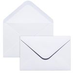 Packpal 50PACK 5x7 Envelopes for Invitations, White A7 Envelopes, Perfect Size for Wedding, Graduation, RSVP Cards, Gummed V Flag