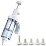 Westmark Decorating And Doughnut Filling Syringe, With 5 Nozzles, Volume: 180 Ml, Plastic/Stainless Steel, Transparent/White, 31162260