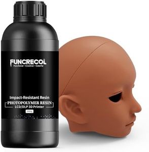 FUNCECOL Impact-Resistant 3D Printer Resin for BJD Model with Wear-Resistant, High Precision Low Friction Matte Finish 3D Printing Resin for LCD/DLP/MSLA Resin 3D Printer, Burning Skin Color,1000g