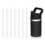 Straws Set for Yeti Rambler Bottle, Including 6pcs Replacement Straws and 1pc Cleaning Brush Reusable Replacement Straws Compatible with YETI Rambler Jr 12 oz