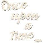 Longan Craft Once Upon a Time Sign Nursery Decor Once Upon a Time Wood Sign Wall Decor for Reading Corner Kids Room Family Bookshelf Home Décor Birthday Present DIY Decoration