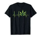 Weed Shirts for Men & Women Marijuana Leaf Heartbeat Gift T-Shirt