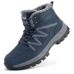 ZHNSHM Men's Snow Boots Warm Comfortable Winter Boots Anti -slip Wear -resistant Hiking Boot Outdoor Walking Boots Blue