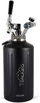 TrailKeg - Carbonated Growler for Beer - One Gallon - 18/8 Stainless Steel - Vacuum Insulated Double Wall, Cold for 48 Hours - Craft Beverage Dispenser for Beer, Soda, Cocktails, and Kombucha