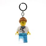 LEGO Iconic Doctor Keyring Torch - 76 mm Large Figure (KE184) - Includes 2 CR2025 Batteries