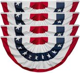 Bunting Flags Outdoor Flags & Banners 3 x 6 Feet (4 Sets)-American Flag Bunting Banner Flags Red White & Blue Flag Banners for Outside Patriotic Bunting Outdoor Decor Flag Buntings for Outside,polyester Blend with Brass Grommets- Elections 2024