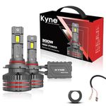 KYNE 300W High Power Premium LED Headlights Bulb –H1 6000K Cool White, 30,000 Lumens Ultra-Bright, IP65 Waterproof with 4 YEAR WARRANTY (4 Year Warranty, H1)