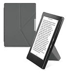 kwmobile Origami Case Compatible with Kobo Aura H2O Edition 1 Case - Slim PU Leather Cover with Stand - Anthracite