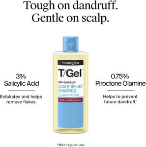 Neutrogena T/Gel Anti-Dandruff Shampoo 250ml – 3% Salicylic Acid, Scalp Relief