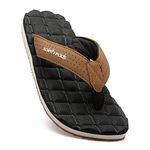 RECLINER | Yoga Flip Flops |Super comfort | Plush | Bounce | Soft | Comfortable | Yoga | Relax | Slippers | Flip Flops for Men | 8UK | BLACK