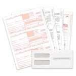 1099 Nec Tax Forms 2020 50 4 Part Tax Forms Kit, Compatible With Quickbooks And Accounting Software, 50 Self Envelopes Included