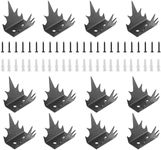 Intruder Deterrent Fence Wall Spikes, Heavy Duty Steel Security Fence Spikes, Fence Metal Spike Fence Bird Animal Deterrent Spikes, Bird Repellent, Home Security Improvement (24)