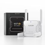 QLOCOM 2024 Newest AX1500 WiFi Extender Booster Blazing-Fast WiFi 6 1500Mbps WiFi Booster Range Extender Dual Band 5GHz & 2.4GHz Wireless Internet Booster, 3600 Sq.Ft Coverage, Ethernet Port, UK Plug