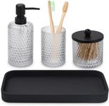 Bathroom Accessory Set,4 Pcs Clear 