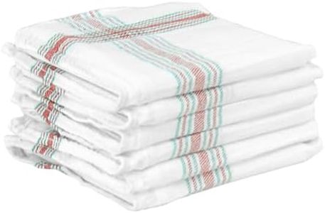 CHELY INTERMARKET | Los paños de Cocina en Pack 6 Unds (Blanco) 45x45cm Suaves y duraderos. Este paño de Cocina está Hecho para hogares, restaurantes y Bares. Ideal para secar Piezas de Cristales