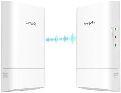 Tenda O1-5G WLAN Bridge Outdoor WLAN Access Point (867 Mbit/s auf 5GHz, 9dBi Richtantenne, Passive PoE, zentrales Management, 1km Reichweite, IP65 Wasserdicht) (2er Pack)