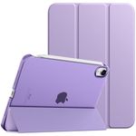 TiMOVO Case for iPad Mini 7 A17 Pro 8.3-inch 2024, iPad Mini 6th Generation Case, Slim Translucent Hard Back Folio Cover Support Touch ID & Apple Pencil Charging, Auto Wake/Sleep - Taro Purple