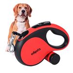 Edipets, Retractable Dog Lead, Extendable Dog Lead, 3, 5 and 8 Metres Long Flexible Tape for Training and Walking, for Small, Medium and Large Dogs (8 Metres, Red/Black)