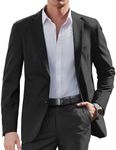 COOFANDY Mens Casual Sports Coat Slim Fit Lightweight Blazer Jacket Single Breasted Suit Coat Black M