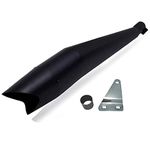 Dhe Best SR-10 Bike Bullet Shark Exhaust Silencer with Glasswool Black Bike Silencer Exhaust with Zed Clamp Bush for RE Classic 350