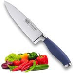 Taylors Eye Witness Syracuse Chefs/Cooks Kitchen Knife - Professional 15cm/6 Inch Cutting Edge, Multi Use. Precision Ground, Razor Sharp, Ultra Fine Blade. Soft Textured Grip Denim Blue Handle.