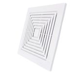 S97011723 Bathroom Ceiling Fan Grille with Springs (9 In. x 9.25 In. x 0.325 In) for Square Exhaust Fan Replacement Vent Cover, Fits Models 663 670 671 675 688 689 Ventilation Fan Cover -White