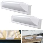 Dock Bumper,Vinyl Boat Dock Bumpers Straight,White Dock Bumper Guards Docking Boat Bumpers,Soft Dock Bumpers Marine Dock Bumpers Dock Side Edge for Boat Docks（2 Pack）